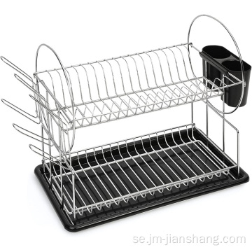 2 Tier Iron Chrome Plated Dish Rack